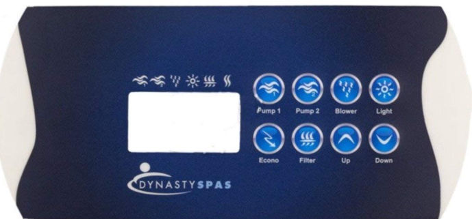 Replacement Dynasty K-85 Topside Control Overlay - 2 Pump with Blower


With Dynasty logo.

used in with in.xe systems part 14238

protects the topside controller

replace your worn , damaged overlay

Dynasty replacement topside control overlay. Upgrade your spa or hot tub with the Dynasty K-85 Topside Control Overlay featuring the iconic Dynasty logo. Compatible with in.xe systems using the k-85 topside control , this replacement part 12485 adds a touch of sophistication and personalization to your spa experience.

But it's not just about aesthetics. The K-85 overlay serves an important function - protecting your topside controller from wear and tear. Over time, constant use and exposure to elements can cause damage to your original overlay, making it difficult to read or operate properly.

With the Dynasty K-85 Topside Control Overlay, you can easily replace your worn or damaged part without having to replace the entire topside controller. This not only saves you time and money, but also ensures that your spa remains in top working condition.

The overlay is designed to fit perfectly on your existing topside control, ensuring a seamless transition and hassle-free installation process. Made from high-quality materials, it can withstand daily use and exposure to water and chemicals without deteriorating.

In addition to its durability, the K-85 overlay features an easy-to-read design with clear labels for each function. This makes it easier for users to navigate through the various settings and programs of their spa without any confusion.

Upgrade your spa experience with the Dynasty K-85 Topside Control Overlay today. Not only will it enhance the functionality and aesthetics of your spa, but it will also provide you with peace of mind knowing that you have a reliable and durable control panel at your fingertips.

Looking for other accessories to improve your spa experience? Check out our range of hot tub covers, filters, and chemicals to keep your spa clean and well-maintained. We also offer a variety of spa steps and handrails to make getting in and out of your spa safe and easy.

At Western Tub and Pool we are committed to providing our customers with high-quality products that enhance their relaxation and enjoyment. Our team is dedicated to constantly innovating and improving our products, ensuring that every spa owner has the best experience possible. Upgrade your spa today!
