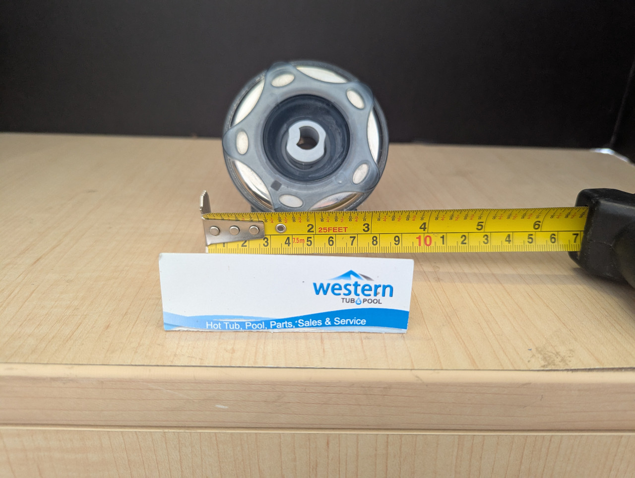 Recycled Beachcomber Large Roto Style Snap In Jet Insert - 2011+   Britewerx accessories are known for their chrome-like finish and high resistance to tarnishing and corrosion. Use them to upgrade your spa's appearance while also benefiting from long-lasting performance. Ideal for those who prioritize aesthetics as well as durability in spa components.  This large recycled replacement jet insert is designed for models manufactured from 2011 onwards. It ensures a precise fit and compatibility for users with newer spa models, providing easy upgrades or repairs without guesswork.  Unleash the luxury of personalized relaxation with a Recycled Beachcomber Britewerx medium Jet insert, the ultimate water jet designed for spa hydrotherapy.  Crafted with a premium chrome finish, it not only ensures long-lasting durability but also adds a touch of sophistication to your spa setup. Seamlessly blending functionality with elegance, Britewerx is the perfect addition to elevate your relaxation routine.  Non Posi lock system ( snap-in ) Britewerx style roto Jet 3.5" across the face For Beachcomber Hot Tub Models with non Posi lock fitting type from 2011 onwards Massage effect: Beachcomber’s large size roto hot tub jet offers a single jet, housed in a centrifuge orifice for vigorous massage. The centrifuge spins, along with the directional jet stalk. Colour: Chrome recycled from older beachcomber hot tubs Built by waterways described as a massage jet " snap " in style While there may be minor wear and discoloration due to the product being recycled, rest assured that all our jets are in good condition with durable snap-in clips. ***Please note that the availability of this recycled part may vary based on stock. We strive to keep our inventory freshly rotated, so you can always find what you need. If this product is out of stock, please add it to your wish list to be notified when new stock arrives.   By properly maintaining your hot tub, you can ensure that it stays in top condition and provides you with a relaxing and enjoyable experience every time you use it. And by choosing recycled replacement parts, you can also do your part in promoting sustainability and reducing waste.   