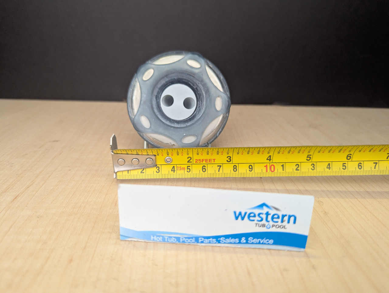 Recycled Beachcomber Britewerx Mini Jet & Neck Jet - 2002 to Present  For Beachcomber Hot Tub Models equipped with the Neck Jet feature from 2002 to present.   Britewerx accessories are known for their chrome-like finish and high resistance to tarnishing and corrosion. Use them to upgrade your spa's appearance while also benefiting from long-lasting performance. Ideal for those who prioritize aesthetics as well as durability in spa components.   This recycled replacement mini neck jet insert is designed for models equipped with the neck jet feature manufactured from 2002 onwards. It ensures a precise fit and compatibility, providing easy upgrades or repairs without guesswork.   Unleash the luxury of personalized relaxation with a Recycled Beachcomber Britewerx mini neck Jet insert, the ultimate water jet designed for spa hydrotherapy.   Crafted with a premium chrome finish, it not only ensures long-lasting durability but also adds a touch of sophistication to your spa setup. Seamlessly blending functionality with elegance, Britewerx is the perfect addition to elevate your relaxation routine.   Non Posi lock system ( snap-in ) Britewerx style neck Jet 3 1/4" across the face For Beachcomber Hot Tub Models with non Posi lock fitting type from 2011 onwards Massage effect: Beachcomber’s Hush Pump system employs a small jet with two internal jets. Both jets are housed in a centrifuge that spins, offering a topical soft tissue massage for neck and shoulders. Colour: Chrome recycled from older beachcomber hot tubs Built by waterways described as a massage jet " snap " in style While there may be minor wear and discoloration due to the product being recycled, rest assured that all our jets are in good condition with durable snap-in clips.  ***Please note that the availability of this recycled part may vary based on stock. We strive to keep our inventory freshly rotated, so you can always find what you need. If this product is out of stock, please add it to your wish list to be notified when new stock arrives.    By properly maintaining your hot tub, you can ensure that it stays in top condition and provides you with a relaxing and enjoyable experience every time you use it. And by choosing recycled replacement parts, you can also do your part in promoting sustainability and reducing waste