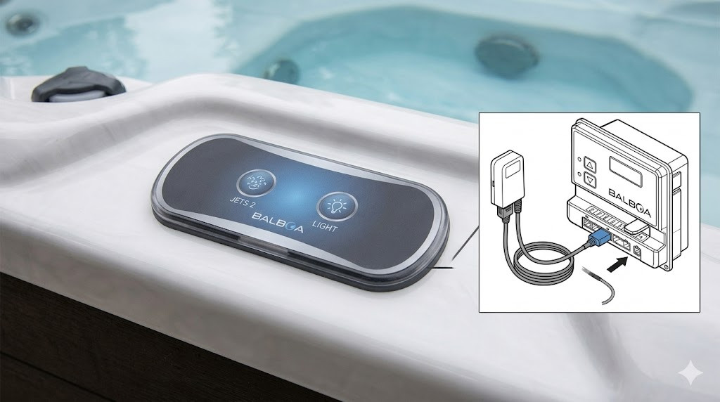 Restore Your Spa with the Balboa AX101 Panel
Get your hot tub running perfectly again with the Balboa AX101 2-Button Remote Topside. Designed to operate Pump 2 seamlessly on Balboa EL systems, this reliable replacement part ensures you have full control over your spa experience.
[Shop and order at Western Tub and Pool]

Precision Control for Your Hot Tub
Finding the right replacement parts for your hot tub or swim spa can be challenging, but Western Tub and Pool is here to help. The AX101 Button Panel (also known as the AX10 A2) is an auxiliary topside control designed specifically to operate Pump 2 on your system.
Key Features and Specifications
We have compiled all the essential details to ensure this part is the perfect fit for your spa setup:
Function: Auxiliary 2-button remote topside to operate Pump 2 (or Jets 2)
Overlay: Sold separately (no overlay included)
Connector Type: 6-Pin Molex style plug
Cord Length: 18-foot (5m) cord for flexible installation
Face Dimensions: 2.2 inches (56 mm) diameter
Drill Hole Size: 1.22 inches (31 mm)
Shipping Weight: 0.45 lbs
Shipping Dimensions: 5 x 4 x 3 inches
Alternative Part Numbers: 52804, 52764, X310111, G8912, 34-52683-K, ACM0670

Compatible Hot Tubs and Systems
The Balboa AX101 panel is highly versatile. Check here and our online catalogue or call us to confirm compatibility. This topside remote works with the following systems and spa brands:
Compatible Control Systems:
Balboa EL Packs and 8000 Series
Balboa GL Systems (GL2000, GL2001, GL8000M3, GL84P)
Balboa BP Systems (BP6013G1, BP6013G2, BP6013G3, BP2100G1)
Compatible Spa Brands and Models:
H2X Swim Spas (2012-2024): Trainer 12, 14, 15, 17, 18, 19, Trainer Deep series, Therapool Deep, Therapool SE, Challenger 18D Pro, and Challenger 19D.
Master Spas Legend Series (2004-2013): LS 650, LS 700, LS 750, LS 800, LS 850, LSX 1000, LSX 1050, LS2X, and STS/FST variations.
Michael Phelps Swim Spas & Hot Tubs: Signature, Signature S, Momentum 50, Force, Impact, MP LSX 700, 800, 850, and 900.
Healthy Living Hot Tubs (2018): MP LSX 700, 800, and 900.
Twilight Series Spas (2018): Signature and Force.

Frequently Asked Questions
Does this topside panel come with a graphical overlay?
No, the AX101 auxiliary panel is sold without an overlay. Overlays (such as the X509015) can be purchased separately depending on your specific hot tub configuration.
How do I know if this is the exact part I need?
If you are unsure, check your existing part number. You can also reach out to our hard-to-find part assistance team! Send us pictures of your current topside, along with the make, model, and serial number of your hot tub.
Do you offer advice on overall hot tub maintenance?
Yes! Water care for your hot tub, swim spa, or pool is crucial for your comfort and safety. Western Tub and Pool offers free tutorials at your home to discuss the intricacies of your spa, helping you keep your water crystal clear and inviting.

Hard to Find Part Assistance
Struggling to find the right replacement hot tub repair parts? We have you covered. Whether you need topsides, pumps, filters, or electrical components, our experts are ready to assist.
Send us an email at fixmytub@gmail.com with your hot tub's make, model, serial number, and pictures of the part you need. You can also call us directly at 1-855-248-0777 for immediate assistance.
[Shop and order at Western Tub and Pool]