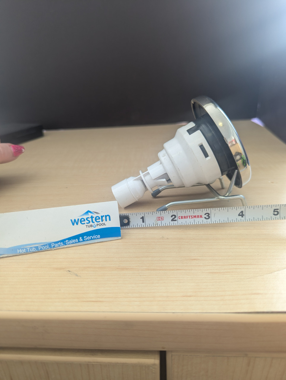 Improve Your Spa Experience Today!

Revitalize your hot tub with the Replacement Waterway Clip-In Mini Storm Roto Jet Insert by Dynasty.
This high-quality replacement jet provides a circular, spinning, or swirling massage that mimics a kneading motion, often described as a "hands-on" Swedish-style massage. This type of jet is designed to target larger muscle groups by constantly moving a concentrated stream in a sweeping pattern, providing a deeper massage that helps improve circulation, reduce fluid retention, and release tension without causing skin discomfort

The Ultimate Jet Replacement for Your Dynasty Spa
Is a broken or worn-out jet diminishing your relaxation? It's time for an upgrade. The Replacement Dynasty Clip-In mini Storm roto Jet is designed for a seamless fit and superior performance, restoring your hot tub's hydrotherapy power while providing a mesmerising light show. 

Key Features:
Targeted Massage: The roto design provides a circular, spinning, or swirling massage, perfect for soothing sore muscles and relieving tension.
Sleek, Modern Look: Featuring a sleek stainless steel trim, this jet adds a touch of modern elegance to your spa's interior.
Perfect Fit: With a 2.5" face and a simple snap-in design, installation is quick and effortless. This replacement part is specifically designed by Waterway, ensuring compatibility and a secure connection.
Powerful Performance: As a mini storm jet, it delivers a powerful water stream in a small package.
Ready for a Better Soak?
Don't let a faulty jet keep you from the powerful massage and deep relaxation you deserve. This easy-to-install replacement part is the perfect solution to enhance your spa.

recycled from older Dynasty hot tubs
While there may be minor wear and discoloration due to the product being recycled, rest assured that all our jets are in good condition with durable snap-in clips.
***Please note that the availability of this recycled part may vary based on stock. We strive to keep our inventory freshly rotated, so you can always find what you need. If this product is out of stock, please add it to your wish list to be notified when new stock arrives. 

By properly maintaining your hot tub, you can ensure that it stays in top condition and provides you with a relaxing and enjoyable experience every time you use it. And by choosing recycled replacement parts, you can also do your part in promoting sustainability and reducing waste. 

 

Do you offer support for other hard-to-find parts?
Absolutely. Western Tub and Pool stocks a vast inventory of replacement hot tub repair parts. If we don't have it listed, give us a call—we can likely source it for you.

Need Help Finding the Right Part?
We know that identifying the exact replacement part for your spa can be difficult. At Western Tub and Pool, we specialize in hard-to-find parts.
1. Check Your Part Number: If you have the old jet, look for a part number stamped on the plastic.
2. Send Us a Picture: Not sure what you're looking at? Snap a photo and email it to us at fixmytub@gmail.com.
3. Call the Experts: Speak directly with our team at 1-855-248-0777 for immediate guidance.

Get Your Spa Running Like New
Don't settle for a lackluster soak. Order your replacement parts today or contact our experts for personalized help.