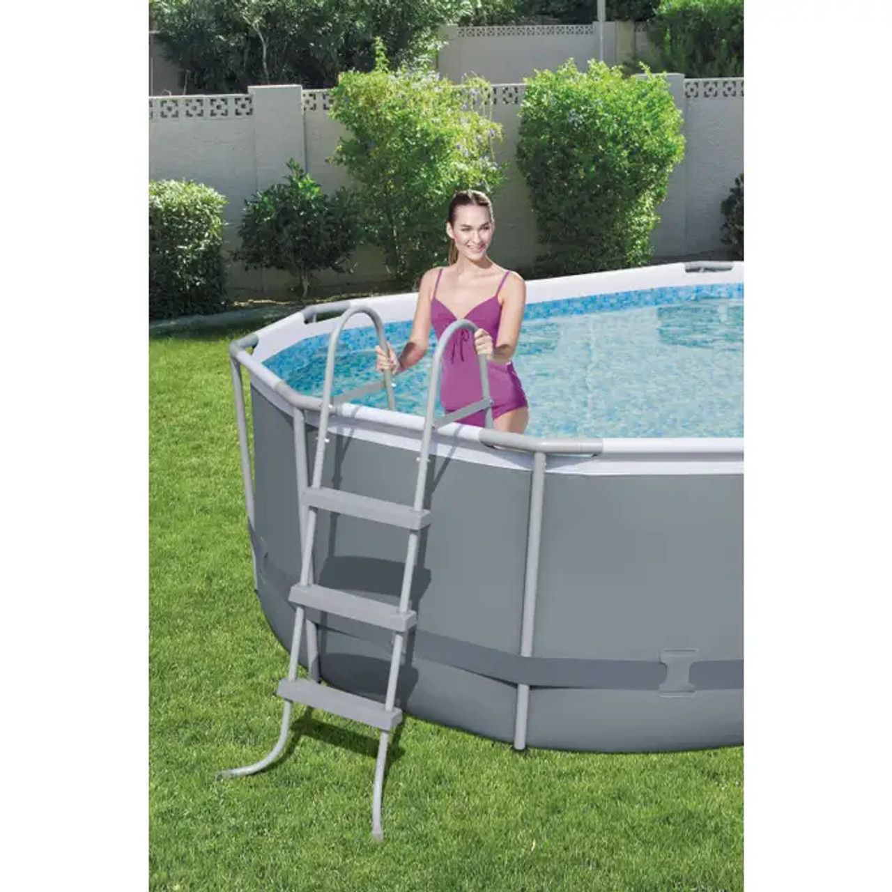 Bestway Power Steel 14' X 8'2" X 39.5" Above Ground Pool Set ladder 403-248-0777