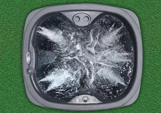 The Storm Hot tub spa gets its name from nature. The often uncontrollable force of nature that is the storm reminds us of the powerful movement of water and the constant warm currents when we use the Storm spa and you can be in full control of this one. The Storm spa is equipped with 20 resistant stainless steel jets placed in such a way as to provide you with a unique and varied massage depending on your position or where you are sitting in the spa. Now available at Western Tub and Pool 1-855-2548-0777