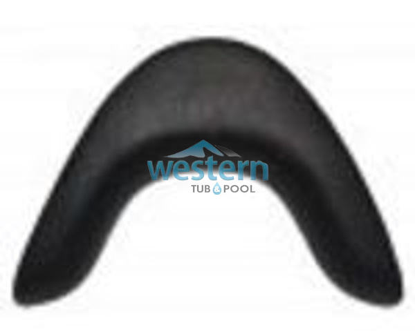 Front view of the Coleman Spa Replacement Comfort Collar Headrest Pillow 2 Pin Black 1994-1999 - 102562. Western tub and pool 1-855-248-0777.