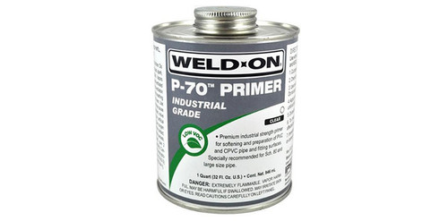 Fix Leaks Fast with P-70™ Primer
Get your hot tub back in action with the industrial strength of P-70™ Primer Clear. Perfect for both rigid and flexible pipes, it's the professional's choice for a watertight seal every time.
[Shop P-70™ Primer Now at Western Tub and Pool]

 

The Ultimate Bond for Your Spa
Don't let a leak ruin your relaxation time. Whether you are doing a quick DIY patch or a full system overhaul, P-70™ Primer prepares your surfaces for a bond that lasts.

Versatile Application
Designed for use on both rigid and flexible PVC pipes, making it the only primer you need in your repair kit.

Industrial Strength
Ensures optimal adhesion by softening and preparing surfaces, creating a weld-like bond when used with appropriate solvent cements.

Crystal Clear Finish
The clear formula ensures a neat, professional-looking repair without unsightly purple stains often left by other primers.

 

Expert Support Just a Call Away
Not sure if this is the right part for your specific model? Our spa repair experts are ready to help you find exactly what you need.
Call us at 1-855-248-0777



Frequently Asked Questions
Can I use this on any type of hot tub pipe?
Yes, P-70™ Primer is formulated to work effectively on both rigid and flexible PVC piping commonly found in hot tubs and spas.

Do I need a separate glue?
Yes, this is a primer. It prepares the surface for the glue (solvent cement). You should apply the appropriate cement immediately after priming while the surface is still wet.

How much do I need?
This quart-sized container provides ample coverage for multiple repairs or larger plumbing overhauls.



Repair Your Hot Tub Today
Don't wait for a small leak to become a big problem. Order your P-70™ Primer today and get back to soaking in comfort.
[Buy Now at Western Tub and Pool]