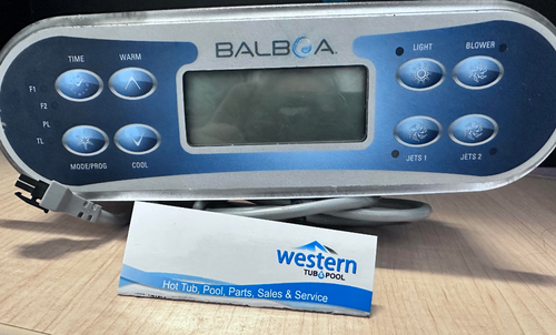 Recycled ML700 , ML600 E8 Control Panel
Get your spa running again with affordable, decommissioned top side control panels. If your ML700 , ML600 E8 panel is failing, Western tub and pool has the genuine recycled replacement parts you need to restore your hot tub quickly.
[Shop and order at Western tub and pool]

 

 

Why choose our recycled spa parts?
Eco-friendly and affordable
All of our ML700 and ML600 E8 control panels are carefully salvaged from decommissioned spa hot tubs. Choosing recycled parts not only saves you money compared to buying brand new, but it also helps reduce waste.

Expert support at your fingertips
Not sure if this is the right part for your spa? Email Western tub and pool with pictures of your current setup, or call our dedicated support team at 1-855-248-0777 for personalized assistance.

Fresh look with new overlays
Because these are recycled parts, they may feature the typical discoloration or blemishes found on used equipment. We highly recommend replacing the topside control overlay stickers to restore full functionality and give your hot tub a fresh, updated look. See our purchase link for new overlay stickers when available.

 Note : Topside side overlay may be worn and recommended you purchase a new one ( purchase link )  

 

Product specifications
Dimensions and weight
Dimensions: Approximately 9.8 inches x 3.1 inches (varies slightly between ML700 and ML600 models)
Weight: Approximately 1.2 lbs
Connection: Standard 8-pin molex connector (E8 configuration)
Compatible hot tubs and models
These top side control panels are compatible with a wide range of hot tubs utilizing Balboa GL series control systems. Common compatible spa brands include:

Master Spas
Cal Spas
Coast Spas
Marquis Spas
Bullfrog Spas
Sundance Spas (select retrofitted models)
beachcomber
moosemountain spas
 

 

Frequently asked questions
What condition are the recycled parts in?
Because these items are sourced from decommissioned hot tubs, they may have minor discoloration, scratches, or blemishes. However, they are fully functional and offer a cost-effective repair solution.

What if the part I need is out of stock?
We have a limited, rotating inventory as decommissioned tub parts come in. If the "add to cart" option is not available, simply add yourself to the Wishlist to be notified the moment we restock. You can also check our website for alternative or new replacement links.

How do I know if this fits my hot tub?
If you are unsure whether the ML700 or ML600 E8 is right for your system, please email our team with pictures of your current control panel and spa pack. We will gladly help you identify the correct part.

Can I purchase brand new parts instead?
Yes! We also offer links to purchase new or alternative replacement parts if you prefer a brand new unit over a recycled one.

 

 

Restore your spa today
Don't let a faulty control panel keep you out of the water. Join our Wishlist or secure your replacement part today.
[Shop and order at Western tub and pool]


 

