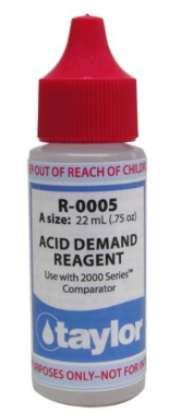 Acid Demand Reagent (for 2000 Series) - .75oz, Dropper Bottle

The Acid Demand Reagent (ADR) is an essential component in the water testing process for pools and spas. It is specifically designed to work with the 2000 Series test kits, providing accurate results for monitoring and maintaining proper water chemistry. The main purpose of the Acid Demand Reagent is to determine the amount of acid needed to lower the pH level in pool or spa water. It works by measuring the alkalinity and calcium hardness levels, which directly affect the pH level. Once these levels are determined, the ADR will indicate how much acid should be added to bring the pH level into a safe and balanced range.

Why Use ADR with 2000 Series Test Kits?

The 2000 Series test kits are specifically designed to work with the Acid Demand Reagent, ensuring accurate and reliable results every time. These test kits utilize a titration process, which involves adding the reagent drop by drop until a color change occurs. This method allows for precise measurements and eliminates any guesswork or inconsistencies. Additionally, the ADR is formulated to work with the specific reagents used in the 2000 Series test kits, providing a seamless and efficient testing process.

How to Use Acid Demand Reagent:

Begin by filling the test vial with pool or spa water up to the designated line.
Add the appropriate reagents according to the instructions for the specific test being conducted.
Add drops of ADR until the color changes, indicating the endpoint has been reached. Count each drop carefully and record the number of drops used.
Refer to the chart included in the 2000 Series test kit to determine how much acid is needed based on the number of drops used.
**Add the appropriate amount of acid to bring the pH level into the recommended range.
Retest the water to ensure the desired pH level has been reached.
Record and track all test results for future reference and maintenance purposes.

To maintain accuracy, it is important to properly store and handle the Acid Demand Reagent. The dropper bottle should be tightly sealed when not in use, and stored in a cool, dry place away from direct sunlight or extreme temperatures. Additionally, it is important to avoid contamination by not touching the dropper tip or allowing it to come into contact with any other substances.


The Acid Demand Reagent is an essential tool for maintaining proper water chemistry in pools and spas. It works in conjunction with the 2000 Series test kits to provide accurate and reliable results, ensuring a safe and enjoyable swimming experience for all. With proper storage and handling, the ADR will continue to be a valuable asset in monitoring and maintaining your pool or spa's pH levels. Keep your water balanced and healthy with the help of the Acid Demand Reagent. 