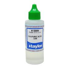 Taylor Sulfuric Acid .12N - .75oz Dropper Bottle

Maintaining pristine pool water starts with precise testing, and Taylor Sulfuric Acid 0.12N is here to deliver exceptional reliability. Specially designed for use in professional and at-home pool water testing kits, this acid is used for determining total alkalinity in acid demand tests and as an acid indicator in total alkalinity tests.

The "0.12N" or "12N" (same concentration) indicates its normality, which is a measure of its concentration in terms of reactive species (H+ ions in this case). 

Usage:

Water Testing: Sulfuric acid, 0.12N, is a key reagent in pool and spa water testing kits, particularly for determining total alkalinity. 

Total Alkalinity: It's used to neutralize the alkaline components in the water sample, allowing for accurate measurement of alkalinity. 

Water Balance: Accurate alkalinity measurement is essential for maintaining the correct chemical balance of pool and spa water, which helps prevent corrosion of equipment.

While a diluted solution, it's still a corrosive acid and should be handled with care. Always follow the manufacturer's instructions and safety precautions. Proper storage is important for maintaining the reagent's stability. This includes storing it at a consistent temperature, away from direct sunlight and extreme temperatures, and ensuring the cap is tightly sealed to prevent air and humidity exposure. 


Sulfuric acid plays a critical role in various applications, particularly in maintaining water chemistry for pools and spas. When used correctly and in appropriate amounts, it effectively lowers pH levels, ensuring the water remains balanced and safe for use. However, it is important to handle sulfuric acid with care, as it is a highly corrosive substance. Proper storage, protective equipment, and adherence to safety guidelines are essential to mitigate risks. By understanding its properties and function, users can leverage sulfuric acid as a valuable tool in water management while prioritizing safety at all times. Happy Swimming!