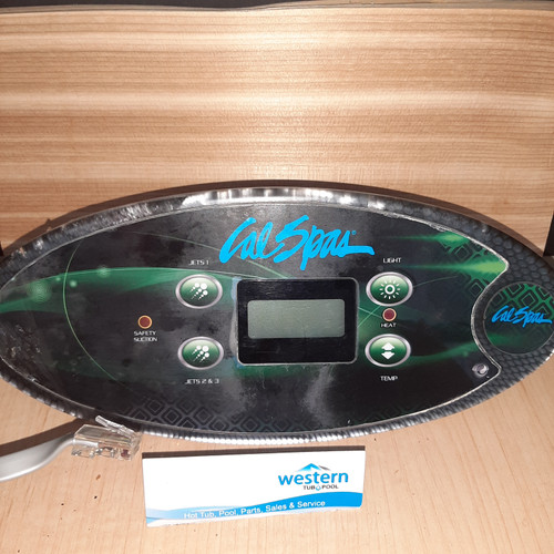 Revive Your Spa with the Cal Spas 407T Panel
Get your hot tub running perfectly again with our recycled, good-condition Cal Spas Control Panel Topside 407T (2013). Save money and extend the life of your spa without compromising on quality.
[Shop and order at Western tub and pool]

High-Quality Recycled Parts for Your Spa
Finding the right replacement part for an older hot tub can be frustrating. We make it easy by providing fully functional, recycled components salvaged directly from decommissioned spa hot tubs.
Eco-Friendly and Cost-Effective
Why buy brand new when a recycled part works just as well? Our 407T control panels are tested and in good working condition, offering you a budget-friendly way to repair your hot tub while keeping usable parts out of the landfill. Please note that recycled items may have minor discoloration or blemishes typically found with used hot tub parts.
Authentic Cal Spas Replacement
Avoid the guesswork of generic brands. This is a genuine Cal Spas control panel, ensuring seamless integration with your existing spa system and restoring your hot tub to its original performance.
Dedicated Expert Support
Not sure if this is the exact part you need? We are here to help. Email Western Tub and Pool with pictures of your current setup, or call our dedicated support team at 1-855-248-0777 for assistance with these replacement hot tub repair parts and other spa accessories.

Cal Spas 407T Topside Specifications
To ensure a perfect fit for your spa, please review the specific dimensions, button configurations, and compatibility details below:
Dimensions: 10.25” x 4.625” overall size
Weight: Approximately 1.2 lbs
Connection: 7-foot cord with an 8-pin Molex (phone style) connector
Button Configuration: Left Side (Jets 1, Jets 2/3) | Right Side (Light, Temp Up/Down)
Compatible Models: Fits select 3-pump Cal Spas hot tubs.
Replaces Part Numbers: ELE50216, ELE50216-01, and ELE09204610. (Note: This unit cannot replace the ELE50215-01 VL407U).

Refresh Your Hot Tub's Look
Because this is a recycled part, it is recommended that the topside control overlay stickers that may come on the topside should be replaced, as they may be worn and faded. Replace them to have a fresh look and peak functionality. See our purchase link for new overlay stickers when available to give your control panel a brand-new appearance.


Frequently Asked Questions
What if the control panel is currently out of stock?
We have a limited, rotating inventory as decommissioned tub parts come in. If the "add to cart" option is not available, please add yourself to the wishlist to be notified the moment it arrives. You can also check our site for links to alternative or brand-new replacement options.
What condition can I expect the part to be in?
All of our recycled parts are tested to ensure they are in good working condition. Because they are salvaged from decommissioned tubs, they may feature minor cosmetic blemishes, scratches, or fading typical of used parts.
How do I know if the 407T will work with my specific hot tub?
This panel is designed for select Cal Spas models operating a 3-pump system. Please verify that your current part matches the dimensions (10.25” x 4.625”) and part numbers (ELE50216 or ELE09204610). If you are still unsure, email our team with photos of your current panel, and we will gladly verify compatibility for you.

Ready to repair your hot tub?
Do not let a broken control panel keep you from enjoying your spa. Browse our rotating inventory and find the perfect replacement part today.
[Shop and order at Western tub and pool]
