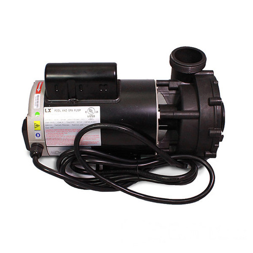 LX 4HP 2-Speed Spa Pump — Get Your Hot Tub Running Again
A dead or underperforming pump doesn't have to mean the end of your spa experience. The LX 4HP 2-Speed 56 Frame Pump (56WUA400-II) is a trusted, high-performance replacement pump that fits a wide range of hot tub brands — and Western Tub and Pool has it ready to ship.
Shop and order at Western Tub and Pool.
[Order Now] [Call Us: 1-855-248-0777]


Why This Pump?
When your spa jets lose pressure or your pump stops working altogether, you need a reliable replacement — fast. The LX 56WUA400-II is a universal aftermarket replacement pump built to match the performance of many original equipment manufacturers, including Aqua-Flo by Gecko, Balboa, and Waterway. It's a proven, cost-effective solution trusted by spa owners and technicians across North America.
Key Features at a Glance
4.0 Horsepower for powerful, consistent jet performance
Dual Speed (2-Speed) operation — high speed for jets, low speed for circulation and energy savings
230V / 12A (high) / 3.5A (low) — standard hot tub voltage
56Y Frame — the most common frame size in residential spa pumps
2" MBT Intake & Discharge (threads measure 3" OD) with side discharge location
202 GPM Flow Rate for strong, even water flow across all jets
Includes unions and cord O-rings — no need to source additional fittings
Welded steel mounting bracket — standard base design for straightforward installation
Can be wired as single or dual speed — flexible for different control systems
1-Year Manufacturer's Warranty
60Hz rating — compatible with standard North American electrical systems
Note: This pump does NOT include a pump cord. A compatible 2-speed pump cord with 4-wire AMP plug is available separately. Contact us if you need help selecting the right cord.

Technical Specifications
Specification
Detail
Model Number
56WUA400-II
Horsepower
4.0 HP
Voltage
230V
Amperage
12.0A (High) / 3.5A (Low)
Frame Size
56Y
Hz Rating
60Hz
Intake Size
2" MBT (3" OD threads)
Discharge Size
2" MBT (3" OD threads)
Discharge Location
Side
Flow Rate
202 GPM
Speeds
2-Speed (Dual Speed)
Base Type
Welded steel mounting bracket
Cord Included
No (available separately)
Unions Included
Yes
O-Rings Included
Yes
Warranty
1 Year

Compatible Pump Models — Does This Replace Your Pump?
The LX 56WUA400-II is a universal aftermarket replacement for many popular spa pump models. It may replace the following:
Waterway 3721621-1D (or any 2" x 2", 4HP, 56 frame Waterway pump)
Aqua-Flo XP2E 3HP 2" x 2"
Energy Saver 430-0052
HydroMaster BX4117-S2
Power Right PRC-505
Watkins 1431601-03
56WUA400-2/6
Alternate Part Numbers
If your existing pump carries any of the following part numbers, this pump is likely your match:
56WUA400-II, WUA400-II, 56WUA400-11, 56WUA400-ll, WUA400-ll, WUA400-11, LX56WUA400-II, 56WUA400A-II, PUM22901106 (Cal Spa), PUM6BHP, PUM6BHP-56F2S240V, 1-00-0051, HQP-10-0013, 10-56WUA400, 1056WUA400, 77408, 1431601-03, 0982601-03, PUM22000951

Hot Tub Brands That Use This Pump
This pump has been used as OEM and aftermarket equipment in hot tubs from many leading manufacturers, including:
Cal Spas
Sundance Spas
Jacuzzi Spas
Balboa-equipped spas
Waterway-equipped spas
Aqua-Flo / Gecko-equipped spas
Many additional brands using 56-frame, 2" x 2", 2-speed, 230V pump configurations
Not sure if this pump fits your hot tub? Send us your hot tub's make, model, serial number, or a photo of your existing pump, and our team will confirm compatibility before you order.
Email: fixmytub@gmail.com | Phone: 1-855-248-0777

Frequently Asked Questions
How do I know if this pump will fit my hot tub?
The best way to confirm compatibility is to match your existing pump's part number, frame size (56Y), voltage (230V), amperage (12A), and union connection size (2" MBT). If you're unsure, take a photo of your existing pump's label and send it to fixmytub@gmail.com. Our team will identify the part and confirm the correct replacement.
Does this pump come with everything I need to install it?
The pump includes unions and cord O-rings, which cover most of what you need for a standard swap-out. However, it does NOT include a pump power cord. If your existing cord is not compatible, we can help you source the correct 4-wire AMP connector cord. Check our online catalogue or call 1-855-248-0777.
Can I use this pump as a single-speed pump?
Yes. The LX 56WUA400-II can be wired as either a single-speed or dual-speed pump, depending on your control system. Wiring diagrams for both configurations are available — contact us for guidance.
Is this the right pump for Jacuzzi or Sundance spas with a sliding/clamp base?
No. This version has a permanently welded steel mounting bracket and is NOT compatible with the patented moveable clamp-on base used by some Jacuzzi and Sundance models. If your existing pump has a clamp-style external base, you need the no-base version (56WUA400-II NF). Contact us to confirm which version suits your spa.
My pump is labeled 6HP — is this still the right pump?
Possibly, yes. The LX 56WUA400-II is sometimes relabeled by hot tub manufacturers as 5HP, 6HP, or even 7HP, but the underlying motor is the same: 12 amps at 230 volts (2,760 watts). The sticker does not change the pump's performance. Check your amperage rating — if it reads 12A at 230V, this pump is your match.
I can't find my part number — can you still help?
Absolutely. We specialize in hard-to-find parts. Send us an email at fixmytub@gmail.com with your hot tub's make, model, serial number, and a photo of the existing pump label, and we'll track down the right part for you.
Do you offer tutorials or help with installation?
Yes! Western Tub and Pool provides free at-home tutorials covering hot tub, swim spa, and pool maintenance. Whether you need guidance on installation or water care, our team is here to help. Call us at 1-855-248-0777 to arrange a visit or consultation.

Can't Find Your Part? We Can Help.
Finding the right replacement part for your hot tub can be frustrating — especially when part numbers are inconsistent or hard to read. That's where Western Tub and Pool comes in.
Here's how to get the right part, fast:
Check your part number using the list of alternates above
Send us a photo of your existing pump label or hot tub data plate
Email your make, model, and serial number to fixmytub@gmail.com
Call our team at 1-855-248-0777 — we'll identify the part and confirm availability
We carry pumps, controls, heaters, jets, and all the replacement parts your spa needs to run at its best. Browse our full catalogue online or contact us directly.

Shop and Order at Western Tub and Pool
Whether you know exactly what you need or you're starting from scratch with just a model number, our team is ready to help.
[Order This Pump Now] [Browse Our Full Catalogue]
Phone: 1-855-248-0777
Email: fixmytub@gmail.com