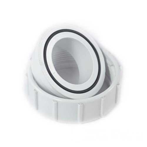 2-1/2" Pump Union Kit — Union Nut, S Tailpiece & O-Ring for Hot Tubs and Spas
Got a leaking pump union? Don't drain your hot tub budget on a service call. This complete 2-1/2" pump union kit gives you everything you need to stop the leak and get your spa back up and running — fast.
Shop and order at Western Tub and Pool
Call us: 1-855-248-0777 | Email: fixmytub@gmail.com
[Shop Our Online Catalogue]

What's Included in This Kit
This kit contains all three components needed for a complete pump union replacement or repair on most standard hot tub and spa installations:
2-1/2" Union Nut — Buttress thread design for a secure, leak-resistant connection
2-1/2" S (Slip) Tailpiece — Fits directly into the pump port for a clean, watertight fit
O-Ring / Gasket — Provides the compression seal between the tailpiece and union nut
No hunting down three separate parts. Everything arrives together, ready to install.

Product Specifications
Specification
Detail
Union Nut Thread Type
2-1/2" Female Buttress Thread (FBT)
Tailpiece Connection Type
2-1/2" Slip (S)
Tailpiece Dimensions
Approx. 3.5" L x 3.5" W x 1.25" D
Material
Durable PVC / ABS plastic
O-Ring Outer Diameter
Approx. 3-7/16" OD
Application
Pump union (jet pump plumbing)
Common Manufacturer
Waterway Plastics
Common Alternate Part Numbers: 415-6000 (union nut), 417-5970 (tailpiece), V40-421S (O-ring), WW4175970, 9175-10A, 610881
Note: This kit is designed for pump unions. If you need a union for a heater connection, a different tailpiece profile may be required. Not sure? Call us — we'll help you confirm the right part.

Compatible Hot Tub Brands and Models
This 2-1/2" pump union configuration is widely used across many popular hot tub and spa brands. Compatible models commonly include those manufactured by or controlled with systems from:
Brands:
Waterway
Balboa Water Group
HydroQuip / Water Pro
Jacuzzi
Sundance Spas
Caldera Spas
Marquis Spas
Master Spas
Cal Spas
Coleman / Maax Spas
Dimension One Spas
Artesian Spas
Dynasty Spas
Vita Spas
Compatible pump types commonly include:
Waterway Hi-Flo, Executive, and EX2 Series
Aqua Flo FMHP and XP2 Series
BWG Vico Dura-Jet and Ultimax Series
LX 48 and 56 Series Pumps
Not sure if this part fits your spa? Check your existing part number, or send us your spa's make, model, and serial number and we'll confirm compatibility for you.

Why This Is a Hard-to-Find Part — and Why We Stock It
Pump unions take a beating. Constant pressure cycles, chemical exposure, and UV degradation cause union nuts to crack and O-rings to harden and fail over time. When that happens, water finds a way out — and a small leak can become a big problem quickly.
The challenge? This part isn't always sitting on the shelf at your local hardware store. It requires the right thread profile (buttress thread, not standard pipe thread), the right slip size, and a matching O-ring. Getting just one of these wrong means the repair won't hold.
At Western Tub and Pool, we stock the parts that are genuinely hard to find — so you don't have to wait weeks or cobble together mismatched components.

How to Install Your New Pump Union
Step 1: Turn off power and drain the pump area
Switch off the spa at the breaker and allow pressure to release before touching any plumbing connections.
Step 2: Unscrew the old union nut
Turn the union nut counterclockwise to disconnect the pump from the plumbing line. If the nut is cracked or seized, a split-nut replacement tool may be required.
Step 3: Remove the old tailpiece and O-ring
Pull the tailpiece free from the pump port. Inspect and discard the old O-ring — never reuse a compressed or damaged O-ring.
Step 4: Install the new tailpiece and O-ring
Insert the new tailpiece into the pump port. Seat the new O-ring into its groove, applying a small amount of silicone lubricant for a better seal.
Step 5: Thread on the union nut and tighten
Hand-tighten the new union nut onto the buttress threads, then snug it with a strap wrench — do not over-torque. Restore power and check for leaks.
Need a hand? Western Tub and Pool offers free home tutorials on hot tub and spa maintenance. We're happy to walk you through the repair — call us at 1-855-248-0777.

Frequently Asked Questions
How do I know if this is the right union for my spa?
The best way to confirm is to check the part number printed or stamped on your existing union nut or tailpiece. Common numbers for this configuration include 415-6000 (nut) and 417-5970 (tailpiece). If your part number isn't visible, send us a photo along with your spa's make, model, and serial number and we'll identify it for you. Email fixmytub@gmail.com or call 1-855-248-0777.
Does this kit include the O-ring?
Yes. This listing includes the union nut, S tailpiece, and O-ring — all three components needed for a complete pump union assembly.
What is a buttress thread, and does it matter?
Yes, it matters. Buttress thread is a specialized thread profile used on spa pump unions — it is not interchangeable with standard NPT (pipe thread) fittings. Using the wrong thread type will result in cross-threading or a failed seal. This kit uses the correct 2-1/2" female buttress thread (FBT) profile.
My union nut is cracked and difficult to access. Can it still be replaced?
If your existing nut is cracked but still attached, a split-nut design may allow you to replace it without cutting the plumbing. We carry those as well — ask us about the right option for your situation.
Can I use this part on a heater union?
No. This tailpiece is designed for pump union connections and uses a small flange suited to pump ports. Heater unions use a different tailpiece profile. If you need a heater union, contact us and we'll point you to the correct part.
Do you offer help identifying parts I can't find elsewhere?
Absolutely. Hard-to-find parts are our specialty. Send us a photo of the part, your spa's serial number, or any part numbers you can find, and our team will track down what you need. Email fixmytub@gmail.com or browse our online catalogue.

Can't Find Your Part?
If you're not sure what you're looking for — or if you've already searched everywhere else — Western Tub and Pool can help. We specialize in hard-to-find hot tub and spa parts and carry a wide range of replacement components for most major brands.
Here's how to reach us:
Phone: 1-855-248-0777
Email: fixmytub@gmail.com
Online: Browse our full parts catalogue
Send us your part number (if known), photos of the part, or your hot tub's make, model, and serial number — and we'll take it from there.
[Shop and Order at Western Tub and Pool]