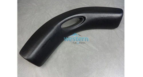 Front view of the Coast Spa Replacement Wrap Pillow Headrest Black Corner 2 Pins Fiber Optic - S-01-1389