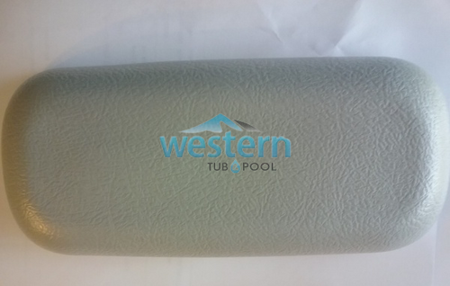 Front view of the Dimension One Spas Replacement Headrest Pillow Gray D1 At Home - 1510-1006. Western tub and pool 1-855-248-0777.