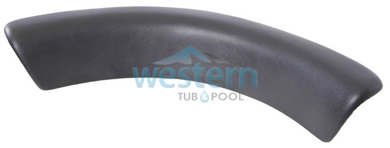 Front view of the QCA Spas Replacement Medium Wrap Spa Headrest Pillow 18" Black QCA CMP - 25708-204-000. Western tub and pool 1-855-248-0777.