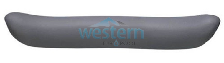 Front view of the Saratoga Spa Replacement Long Wrap Headrest Pillow Gray - 74331. Western tub and pool 1-855-248-0777.