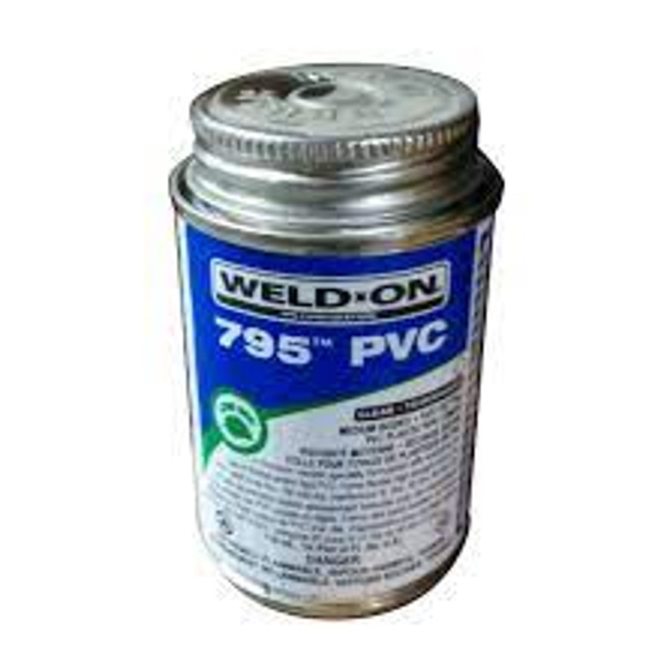 Don't let your Hot Tub dreams turn into a leaky nightmare. Our 795™ PVC Medium Bodied - 1/4 Pint of adhesive glue is just the thing to keep you in Hot Tub heaven. This specially formulated PVC glue is made for rigid and flex PVC, so you can rest assured your Hot Tub won't be going anywhere anytime soon. Hot Tub dreams do come true with 795™ PVC Medium Bodied - 1/4 Pint at your side.  1-855-248-0777 