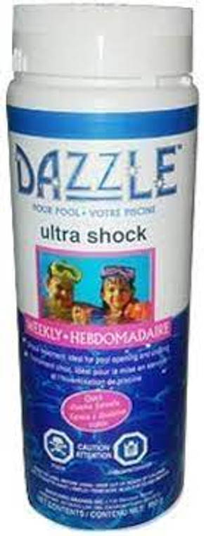 Welcome back, hot tub enthusiasts! Today, we're going to dive into the world of chemical maintenance for your beloved bubbling spa. And what better way to start than with Dazzle Ultra Shock!Now, I know what you're thinking. "What on earth is a shock and why should I care?" Well my friends, let me tell you - this isn't some basic pool party trick, this is a game-changer for your hot tub experience. First off, let's clarify what we mean by "shock". In the world of hot tubs, a shock refers to an oxidizer. Oxidizers are like the superheroes of chemicals, they swoop in to save the day when regular sanitizers just can't handle it anymore. So why choose Dazzle Ultra Shock instead of any other oxidizer?  Well, it's all about the weight. Did you know that Dazzle Ultra Shock weighs a whopping 950 kg? That's right, this bad boy is not messing around when it comes to keeping your hot tub clean and clear. It's like having The Hulk on your team instead of some scrawny sidekick. And let's be real, when it comes to chemicals, you want the big guns on your side. Plus, with a name like Dazzle, you know it's going to make your hot tub sparkle and shine like never before. So say goodbye to cloudy water and hello to dazzling clarity with Dazzle Ultra Shock! Trust me, your hot tub (and your friends) will thank you for it. 1-855-248-0777