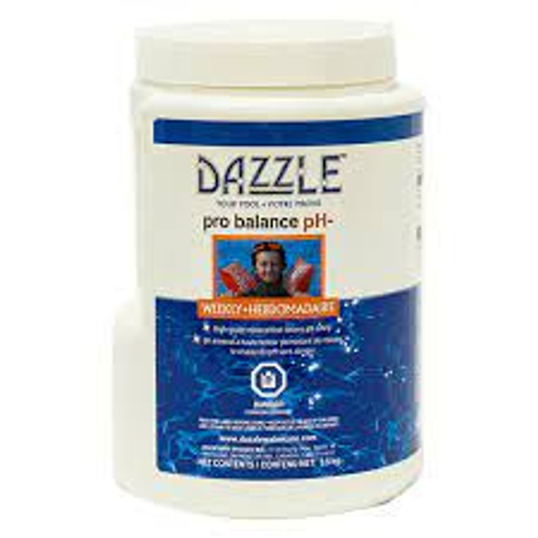 Dazzle pH Minus 3.5kg is a popular chemical used for maintaining the cleanliness and balance of hot tubs. Hot tubs are a great way to relax and unwind after a long day, but they require regular maintenance to ensure that the water remains clean and safe to use. Chemicals such as Dazzle pH Minus 3.5kg play a crucial role in this maintenance process.  Hot tubs are a popular choice for many homeowners, thanks to their ability to provide a spa-like experience without having to leave the comfort of your own home. However, keeping a hot tub clean is not as simple as just draining and refilling the water every now and then. Hot tubs require regular chemical treatments to keep the water free from bacteria and other contaminants. Dazzle pH Minus 3.5kg is a powerful chemical that helps to balance the pH levels of hot tubs. The ideal pH range for hot tub water is between 7.2 and 7.8, which is slightly alkaline. When the pH level falls below this range, the water becomes too acidic, which can cause skin and eye irritation for those using the hot tub. This is where Dazzle pH Minus 3.5kg comes in. It lowers the pH level of the water, making it more comfortable and safe to use.1-855-248-0777