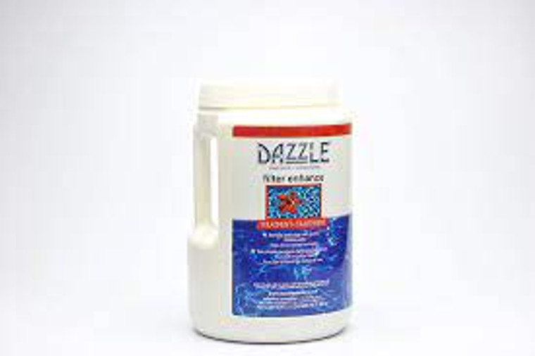 Enhancing Your Hot Tub Experience with Dazzle Filter Enhance 600g
Dazzle Filter Enhance 600g is a revolutionary product that can help you improve the quality of your hot tub water. Whether you are a first-time hot tub owner or have been using one for years, maintaining clean and clear water can be a challenge. With Dazzle Filter Enhance 600g, you can say goodbye to cloudy and dull water, and hello to a sparkling hot tub experience.
The Importance of Water Quality in Hot Tubs
As a hot tub owner, it's crucial to understand the importance of maintaining proper water quality. Not only does clean and clear water look more appealing, but it also ensures the safety and comfort of those using the hot tub. Improper water maintenance can lead to bacterial growth, skin irritation, and even damage to the hot tub's equipment.
How Dazzle Filter Enhance 600g Works
Dazzle Filter Enhance 600g is a powerful clarifier that works by attracting small particles in your hot tub water and binding them together, making it easier for the filter to trap them. This process helps improve the filtration efficiency and effectiveness of your hot tub's filter, resulting in cleaner and clearer water.
Using Dazzle Filter Enhance 600g
Using Dazzle Filter Enhance 600g is easy. Simply add one scoop of the product into your hot tub's skimmer basket while the filter is running. The product works best when added to your hot tub once a week, or after heavy usage.
Benefits of Using Dazzle Filter Enhance 600g
Clears cloudy and dull water: As mentioned, Dazzle Filter Enhance 600g helps bind small particles in the water together, making it easier for the filter to trap them. This process results in crystal clear water that looks and feels great.
Improves filter efficiency: By enhancing the filtration process, your hot tub's filter can work more effectively, keeping your water clean and safe for use.
Reduces chemical usage: Dazzle Filter Enhance 600g helps improve water quality, reducing the need for additional chemicals to maintain proper levels. This not only saves you money but also minimizes the potential for skin irritation caused by harsh chemicals.
Easy to use: Adding Dazzle Filter Enhance 600g to your hot tub is a simple and hassle-free process, making it an ideal product for all hot tub owners, regardless of experience level.
Conclusion
In conclusion, Dazzle Filter Enhance 600g is an excellent solution for anyone looking to enhance their hot tub experience. By improving water quality, this product ensures that your hot tub is always ready for use, providing you with a clean and enjoyable spa experience every time. So why settle for cloudy and dull water when you can have crystal clear water with Dazzle Filter Enhance 600g? Try it today and see the difference for yourself!  So, make sure to keep your hot tub clean with Dazzle Filter Enhance 600g.  Your pool party guests will thank you!   Happy soaking! 
Enjoying your hot tub shouldn't be a hassle, and with Dazzle Filter Enhance 600g, it doesn't have to be. 1-855-248-0777 