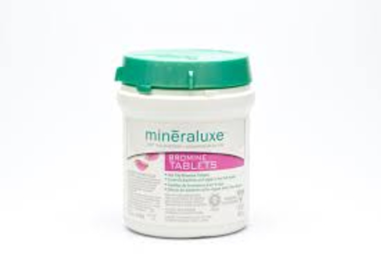 Mineraluxe Sanitizer Bromine TabS 200gm
Are you looking for a hassle-free way to keep your hot tub clean and sanitized? Look no further than Mineraluxe Sanitizer Bromine TabS 200gm! This powerful product is specifically designed for use in hot tubs, ensuring that you can enjoy crystal clear water without the need for multiple chemicals.
 Let's dive into the details of Mineraluxe Sanitizer Bromine TabS 200gm and how it can benefit your hot tub experience.
What is Mineraluxe Sanitizer Bromine TabS 200gm?
Mineraluxe Sanitizer Bromine TabS 200gm is a specially formulated sanitizing product that utilizes bromine as its active ingredient. This convenient product comes in 200-gram tabs, making it easy to use and store. 
Why choose Mineraluxe Sanitizer Bromine TabS 200gm?
There are many reasons why Mineraluxe Sanitizer Bromine TabS 200gm stands out as a top choice for hot tub sanitizing. Here are just a few:
Easy to use: Simply add the recommended amount of tabs to your hot tub and let it do the work for you. No need for measuring or mixing multiple chemicals.
Long-lasting: Each tab can last up to a week, saving you time and money in the long run.
Safe and efficient: Bromine is a highly effective sanitizer that kills bacteria, viruses, and other harmful contaminants without harsh chemicals.
Compatible with Mineraluxe products: For an even better hot tub experience, use Mineraluxe Sanitizer Bromine TabS 200gm in conjunction with other Mineraluxe products. 
How to use Mineraluxe Sanitizer Bromine TabS 200gm?
Using Mineraluxe Sanitizer Bromine TabS 200gm is simple and easy. Here are the steps you need to follow:
Test and balance your hot tub's pH and alkalinity levels.
Add the recommended amount of bromine tabs to your hot tub's designated sanitizer dispenser or floater.
Allow the tabs to fully dissolve before entering your hot tub.
Check and adjust the bromine levels regularly, ensuring they stay within the recommended range for optimal sanitization.
 
Tips for using Mineraluxe Sanitizer Bromine TabS 200gm
Always follow the recommended dosage instructions for best results.
Keep your hot tub covered when not in use to prevent debris and contaminants from getting in.
If you notice any strong chemical smells or skin irritation, reduce the amount of bromine tabs used or consult a professional. 
Conclusion
Mineraluxe Sanitizer Bromine TabS 200gm is a must-have for any hot tub owner looking for a simple and effective way to sanitize their water. With its long-lasting formula, easy application, and compatibility with Mineraluxe products, it's the perfect addition to your hot tub maintenance routine. So sit back, relax, and let Mineraluxe take care of your hot tub's sanitation needs.  So, if you own a hot tub, don't wait any longer and try out Mineraluxe Sanitizer Bromine TabS 200gm today!  Keep your water clean and crystal clear with this top-notch sanitizing product. And for more tips on maintaining your hot tub, check out our other Mineraluxe products!  Happy soakin 1-855-248-0777 
