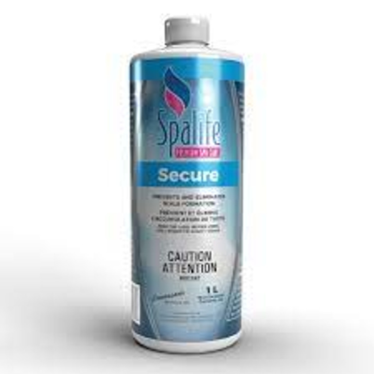 Spa Life Secure 1 l is a powerful chemical solution designed to prevent and eliminate scale formation in hot tubs. It is an essential product for maintaining a clean and safe spa experience.
Hot tubs are often used as a means of relaxation and self-care. However, without proper maintenance, they can become breeding grounds for harmful bacteria and algae. This is where Spa Life Secure 1 l comes into play.
One of the biggest challenges with hot tub maintenance is preventing and eliminating scale formation. Scale is a layer of calcium carbonate that builds upon the walls and surfaces of your hot tub, caused by high levels of calcium in hard water. It can make your spa look dirty and unappealing, but more importantly, it can clog filters and pipes, leading to expensive repairs.
Spa Life Secure 1 l works by binding to calcium ions in the water, preventing them from forming scale. This powerful formula not only prevents new scale from forming but also eliminates existing scale build-up. Regular use of Spa Life Secure 1 l can save you time and money by reducing the need for frequent cleaning and costly repairs.
 
In addition to scale prevention, Spa Life Secure 1 l also helps maintain proper pH levels in your hot tub. High pH levels can cause skin irritation and reduce the effectiveness of sanitizing chemicals, while low pH levels can corrode metal parts and damage your spa's surfaces. By keeping your spa's pH balanced, Spa Life Secure 1 l ensures a safe and enjoyable hot tub experience every time.
Proper use of Spa Life Secure 1 l is easy and straightforward. Simply add the recommended amount to your spa water weekly, or as needed based on your usage and water hardness. This will ensure that your hot tub stays clean, clear, and free from scale build-up.
In conclusion, Spa Life Secure 1 l is an essential chemical solution for any hot tub owner. This powerful formula not only prevents and eliminates scale formation but also helps maintain proper pH levels, ensuring a safe and enjoyable spa experience. Add Spa Life Secure 1 l to your hot tub maintenance routine today and see the difference it can make. Keep your hot tub clean, clear, and inviting with Spa Life Secure 1 l.
So why wait? Invest in Spa Life Secure 1 l now and relax knowing that your hot tub is protected from harmful scale formation. Enjoy the full benefits of a clean and safe spa experience with Spa Life Secure 1 l. Your hot tub will thank you for it! Don't forget to check out other products from Spa Life to keep your spa in top condition. Happy soaking!  1-855-248-0777 