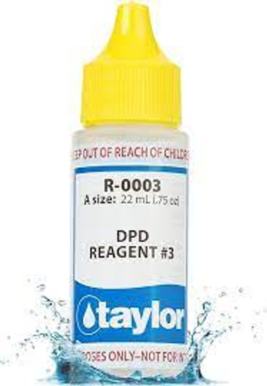 DPD Reagent #3, .75 oz, Dropper Bottle
Overview
DPD Reagent #3, .75 oz, Dropper Bottle is a water testing reagent commonly used in swimming pools, spas and hot tubs. It is designed to detect the presence of free chlorine in water samples.
This product is part of a larger DPD (diethyl-p-phenylenediamine) test kit that combines various reagents to measure chlorine, pH levels, and other factors in water.
How it Works
**The DPD Reagent #3 reacts with free chlorine in water samples and changes color according to the concentration of chlorine present. The resulting color is then compared to a color chart to determine the level of free chlorine in the sample. This process is known as colorimetric testing. The intensity of the color indicates the concentration of free chlorine in parts per million (ppm).
Benefits of Using DPD Reagent #3
Highly specific and accurate: DPD Reagent #3 specifically reacts with free chlorine, making it a reliable method for testing its presence.
Easy to use: Simply add a few drops of the reagent to a water sample and compare the resulting color to the provided color chart. No special equipment or training is required.
Cost-effective: DPD Reagent #3 comes in a .75 oz dropper bottle, making it an affordable option for regular pool maintenance and testing.
**Versatile: This reagent can be used in a variety of settings, including swimming pools, spas, and hot tubs. It is also suitable for both residential and commercial use.
Other Uses
Aside from testing water in pools, spas, and hot tubs, DPD Reagent #3 can also be used to measure free chlorine levels in other water sources such as drinking water or wastewater treatment systems. This makes it a useful tool for maintaining safe and clean water in various settings.
Safety Precautions
As with any chemical product, it is important to follow proper safety precautions when handling DPD Reagent #3.
Wear protective gear, such as gloves and goggles, to avoid contact with skin or eyes.
**Avoid inhaling the reagent.
Always read the product label and follow instructions carefully.
Store in a cool, dry place and keep out of reach of children and pets.
Conclusion
**DPD Reagent #3, .75 oz, Dropper Bottle is a reliable and cost-effective method for testing free chlorine levels in water samples. Its versatility makes it a valuable tool for maintaining clean and safe water in a variety of settings. By following proper safety precautions, this product can be used effectively for regular maintenance and testing.  So, it is highly recommended to keep a DPD Reagent #3 handy for anyone responsible for testing water quality. **Stay informed about your pool or spa's free chlorine levels with DPD Reagent #3.  So, make sure to add this essential reagent to your pool maintenance toolkit!  Happy swimming! 1-855-248-0777 