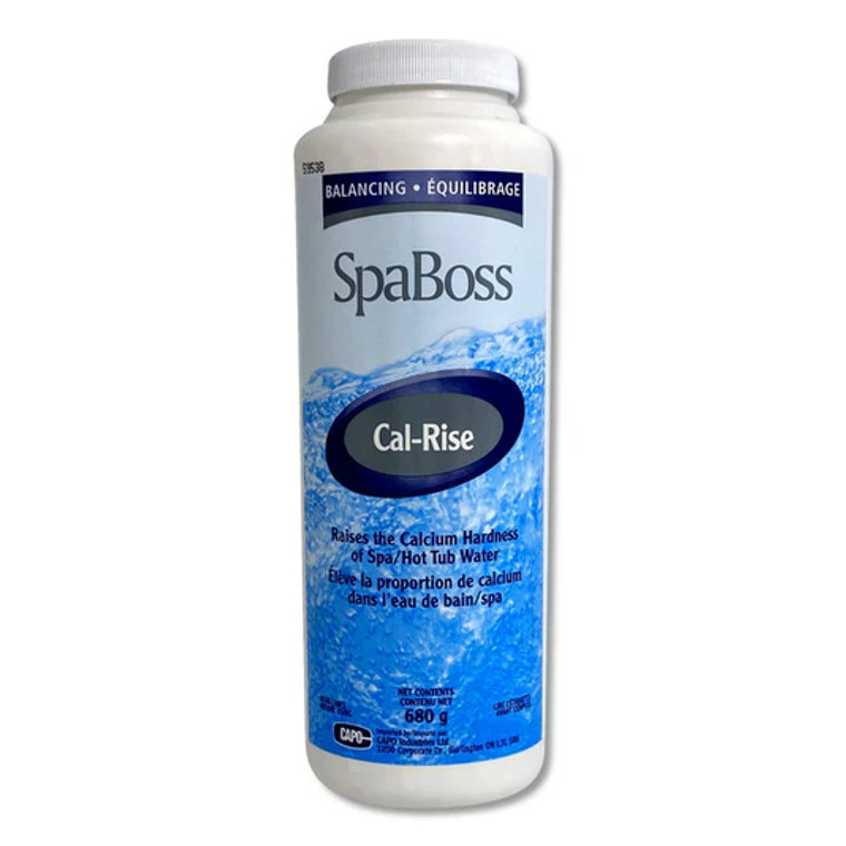 SPA BOSS CAL RISE (680G)
Cal Rise by Spa Boss is an effective way to increase the Calcium hardness of your hot tub and spas water. The ideal hardness range for most hot tubs is a level between 140-275 ppm. Cal Rise is pH neutral and should be diluted before adding into the hot tub. High calcium hardness promotes scale formulation and low calcium hardness promotes suds and foaming of hot tub water.
Comparable product to Leisure Time Calcium Booster, Mursatt Chemicals Ez Cal, Beachcomber Care Free Protect and Spa Essentials Calcium Hardness Increaser.
Cal Rise is an essential product for maintaining the proper water chemistry in your hot tub or spa. It helps prevent corrosion of equipment and surfaces, as well as ensuring the efficiency of sanitizing products. In this section, we will discuss the importance of calcium hardness in hot tubs, how to properly use Cal Rise, and why it is a superior choice compared to other similar products on the market.
Importance of Calcium Hardness
Calcium hardness refers to the level of dissolved calcium ions in your hot tub or spa water. These ions help maintain a balanced pH level and prevent rapid fluctuations, which can cause damage to your hot tub and its components. Maintaining the correct calcium hardness range is crucial for ensuring the longevity of your hot tub and providing a comfortable bathing experience.
How to Use Cal Rise
Adding Cal Rise into your hot tub or spa is a simple process that can be done in just a few easy steps:
Test your water: Before adding any product, it is essential to test your water's current calcium hardness level using a reliable test kit. This will help you determine the appropriate amount of Cal Rise needed.
Dilute Cal Rise: It is important to dilute Cal Rise before adding it into your hot tub. This can be done by mixing it with water in a separate container.
Add to hot tub: Once Cal Rise is properly diluted, slowly pour it into your hot tub while the jets are running to ensure even distribution.
Test again: After letting the product circulate for at least an hour, test your water again to ensure that the calcium hardness level has reached the desired range.
Why Choose Cal Rise
While there are other products on the market that claim to increase calcium hardness, Cal Rise stands out as a superior choice for several reasons:
pH neutral: Unlike some other products, Cal Rise is pH neutral, meaning it will not affect the overall balance of your hot tub water.
Fast-acting: Cal Rise works quickly to raise calcium hardness levels, allowing you to enjoy your hot tub sooner.
Multiple uses: Cal Rise is versatile and can also be used to prevent suds and foaming in addition to increasing calcium hardness.
In conclusion, maintaining proper calcium hardness levels in your hot tub or spa is essential for its longevity and your enjoyment. With Cal Rise by SpaBoss, you can ensure that this important aspect of water chemistry is easily maintained. So sit back, relax, and let Cal Rise do the work for you.  So why wait? Try Cal Rise today and see the difference it can make in your hot tub experience. Happy soaking!  1-855-248-0777 