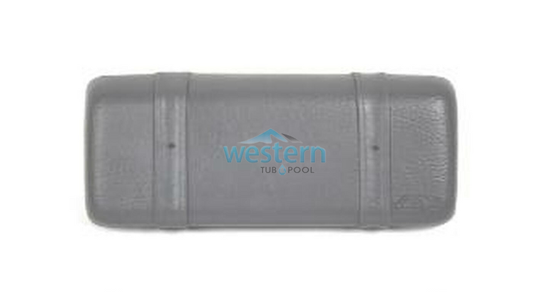 Front view of the Cal Spa Cascade Del Mar 645 Gray Replacement Headrest Pillow - ACC01400380