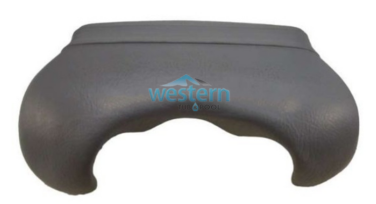 front view of the Cal Spas Lounger 764 Neck Blaster Replacement Headrest Pillow Gray - ACC01400620 