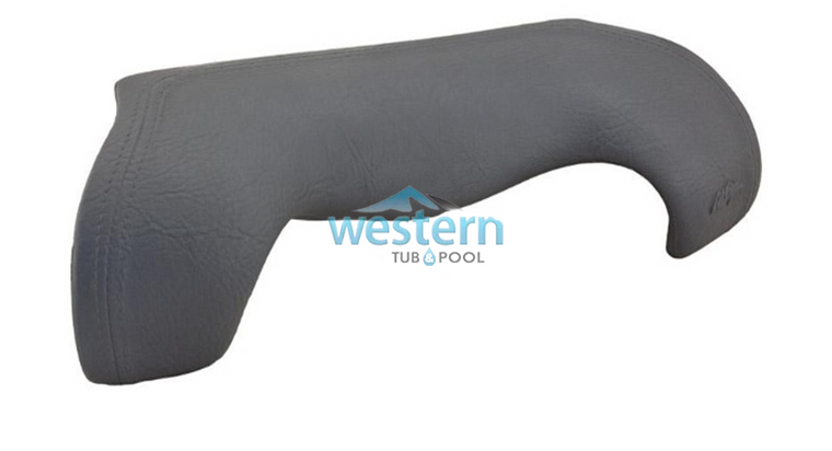 Front view of the Cal Spa Pacifica 765 Grey Replacement Headrest Pillow - ACC01400670