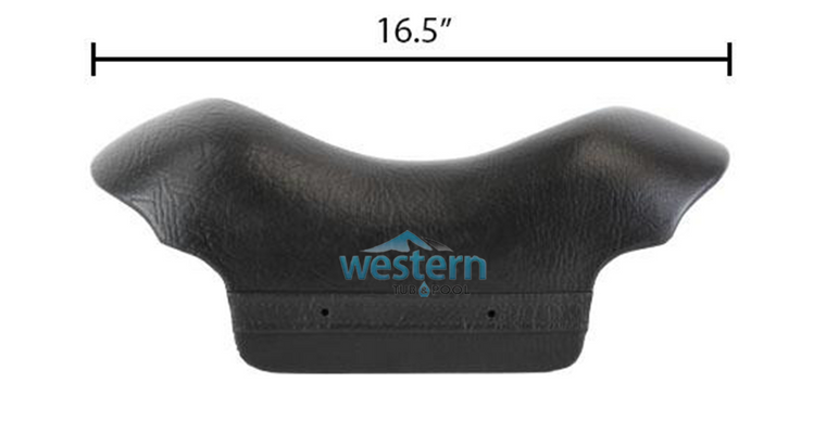 Front view of the Cal Spa Vista 767 Black Replacement Headrest Pillow - ACC01400710 