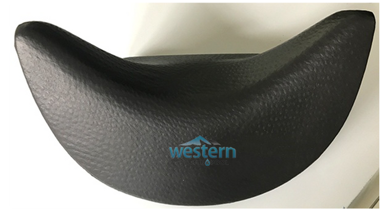 Front view of the Coast Spa Replacement Neck Pillow Headrest Black - S-01-1386