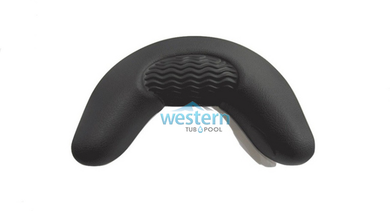 Front view of the Artesian Spas Replacement Headrest Pillow Island Neck Charcoal Gray - 26-1304-85 with watermark