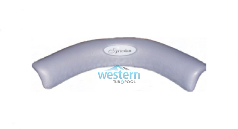 Front view of the Artesian Spas Replacement Headrest Pillow Wrap Gray Without Insert - 26-0200-85 with watermark