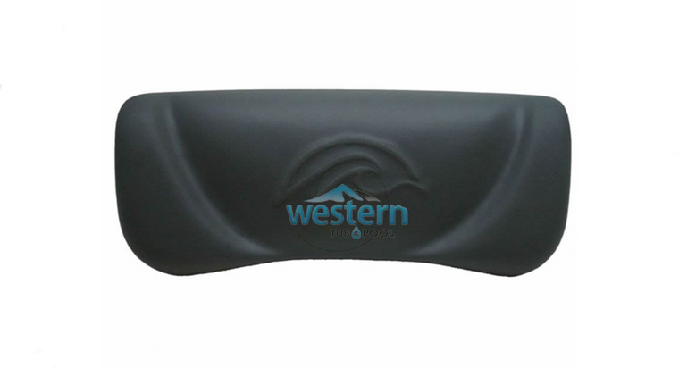 Front view of the Artesian Spas Replacement Lounge Pillow Headrest Dark Gray - 26-0094-85 with watermark