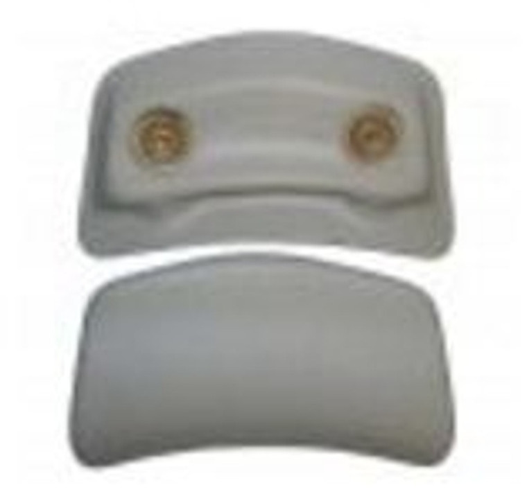 Front and back view of the Sundance Spa Replacement Chevron Headrest Pillow Gray 1998-2000 - SUN6455-445