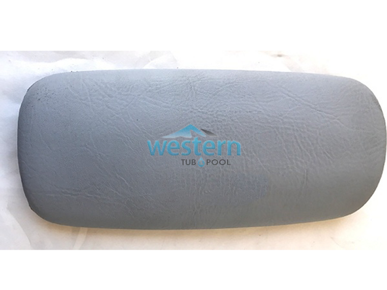 Front view of the Vita Spa Replacement Headrest Pillow LG98 No Logo Suction Cup Silver Gray - 532002-SILVER. Western tub and pool 1-855-248-0777