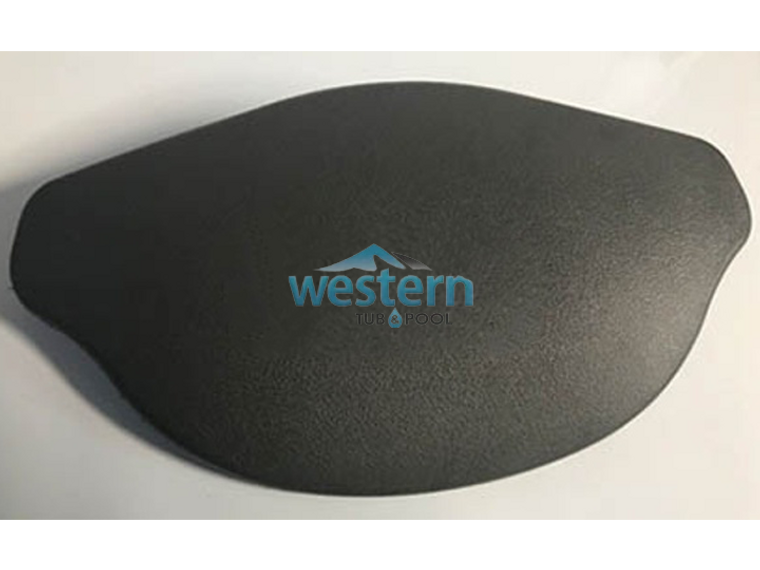 Front view of the Vita Spa Replacement Headrest Pillow No Groove Charcoal PMS432 - 109221. Western tub and pool 1-855-248-0777