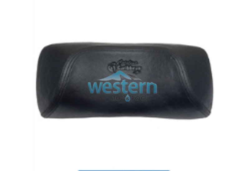 Front view of the Catalina Spa Replacement Headrest Pillow Lounge 12 1/2 Inch Suction Cups Black - 108. Western tub and pool 1-855-248-0777.