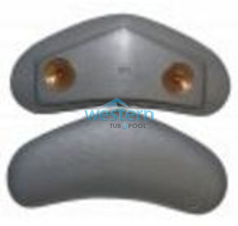 Front view of the Caldera Spa Replacement Tahoe Headrest Pillow With Suction Cups 016004 - WAT016004. Western tub and pool 1-855-248-0777.