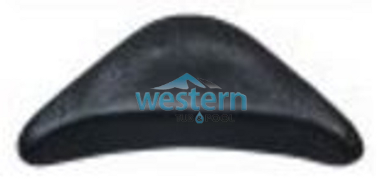 Front view of the  Coleman Spa Replacement Headrest Pillow 1996-1999 468 with Pocket Black #785 - 102549. Western tub and pool 1-855-248-0777.