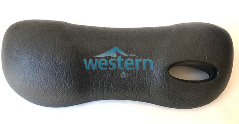 Front view of the Coleman Spa Replacement Lounge Headrest Pillow Maax Elite Graphite - 108198. Western tub and pool 1-855-248-0777.