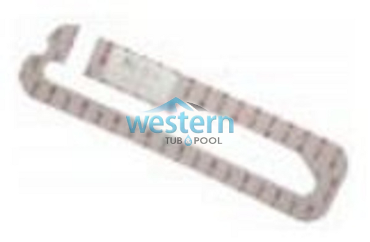 Front view of the Dimension One Spas Replacement Neck Flex Jet Pillow Rail Gasket Left 01510-256L - DIM01510-256L. Western tub and pool 1-855-248-0777.