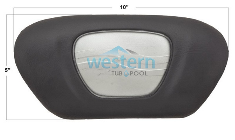 Front view of the Garden Leisure Spa Replacement Oval Headrest Pillow with Inset HydroSpa - 25707-421-000. Western tub and pool 1-855-248-0777.