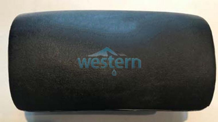 Front view of the Hydro Spa Replacement 9 Inch Headrest Pillow with Suction Cups Black - 3010. Western tub and pool 1-855-248-0777.