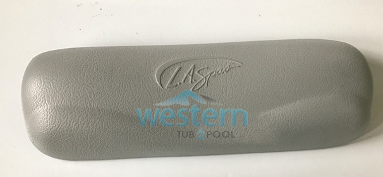 Front view of the LA Spas Replacement Headrest Pillow Gray 5FD-62031 - FD-62031. Western tub and pool 1-855-248-0777.