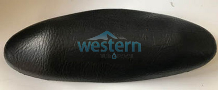 Front view of the LA Spas Replacement Headrest Pillow Black 51010 - FD-51010BP. Western tub and pool 1-855-248-0777.