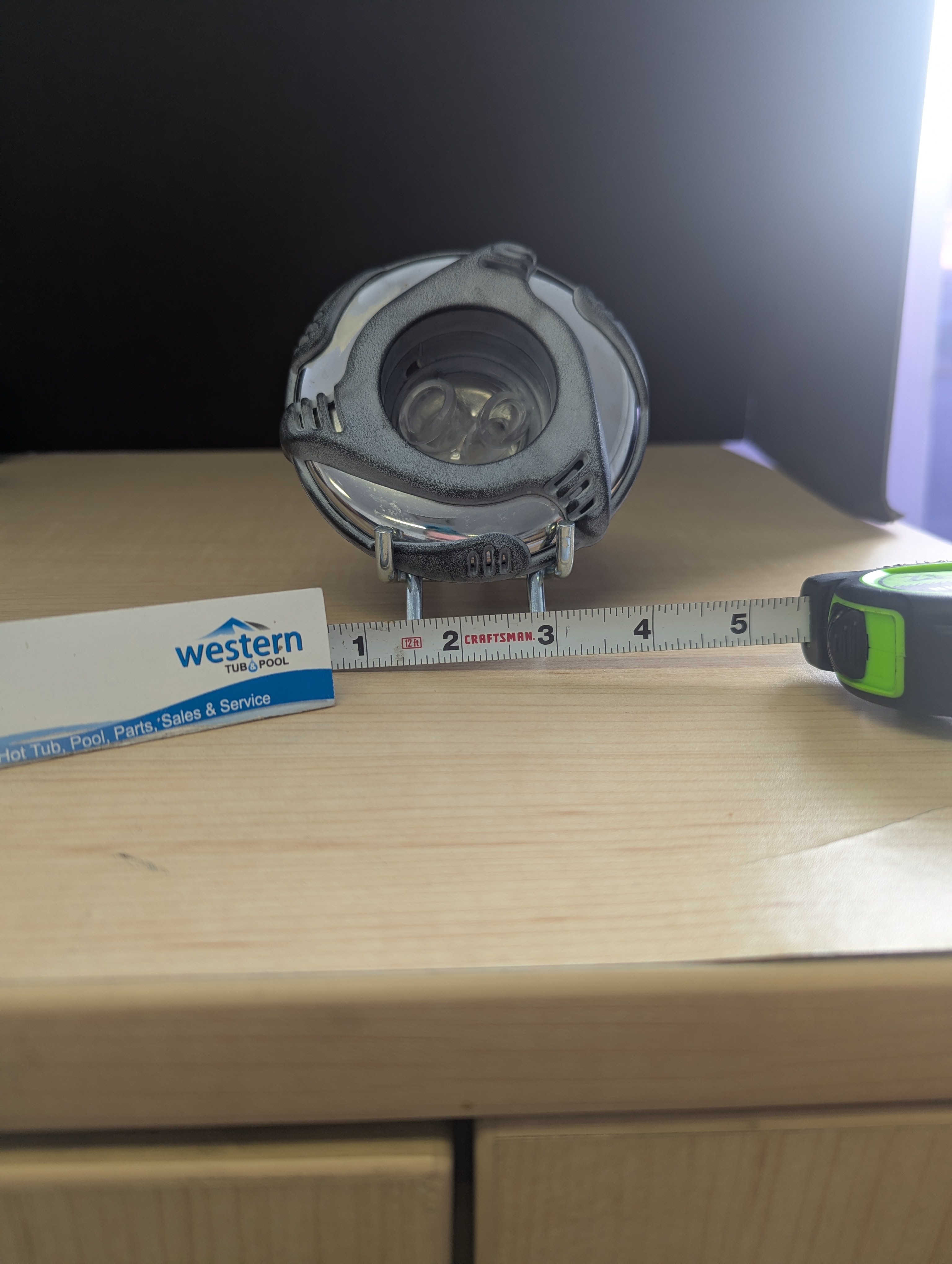 14670.jpg Recycled Dynasty LED Poly Storm Twin Roto Threaded Jet Insert with sleek 4.5" face Upgrade your Dynasty Spa with our Recycled Poly Storm LED Twin Roto Jet Insert. Designed for performance and ambiance, this jet delivers a powerful, swirling massage enhanced by brilliant LED lighting. The Perfect Blend of Power and Style Don't let a broken or outdated jet diminish your relaxation time. This replacement threaded jet insert brings new life to your spa with its dynamic performance and sleek design, ensuring every soak is a premium experience. Key Features: Dynamic Twin Roto Action: Enjoy a powerful, rotating water massage that works to soothe sore muscles and release tension. Integrated LED Lighting: Transform your spa's atmosphere with vibrant, built-in LED lights that create the perfect mood for evening relaxation. Durable Recycled Materials: Made from high-quality recycled materials, this jet insert is both eco-conscious and built to last. Sleek Black & Stainless Steel Trim: The modern black and stainless steel trim adds a touch of sophistication to your spa's Perfect Fit for Dynasty Spas: With a 4.5" face and a threaded body, this Poly Storm jet insert is engineered for a seamless and secure installation in compatible Dynasty Spas. Revitalize Your Spa Today Experience a more powerful massage and a stunning light show. This replacement jet insert is the simple, effective upgrade your Dynasty Spa deserves. Recycled from older Dynasty hot tub. This jet was originally black and stainless steel, however has faded due to age. ***While there may be minor wear and discoloration due to the product being recycled, rest assured that all our jets are in good condition with durable snap-in clips. ***Please note that the availability of this recycled part may vary based on stock. We strive to keep our inventory freshly rotated, so you can always find what you need. If this product is out of stock, please add it to your wish list to be notified when new stock arrives. Call us today: 1-855-248-0777