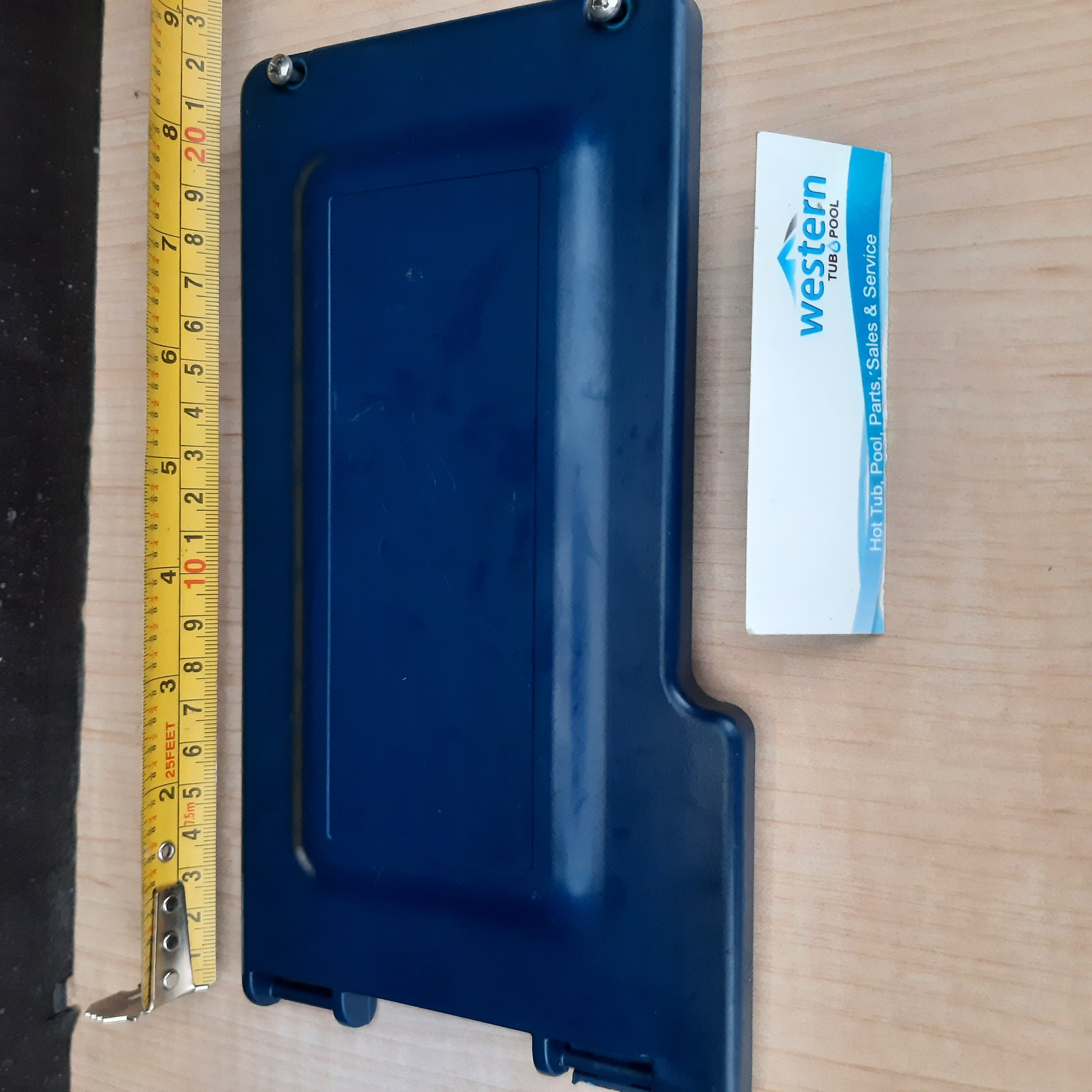 Recycled Gecko In.Xe front Lower control Door At Western Tub and Pool, we not only offer top-of-the-line Gecko products, but we also take pride in our commitment to sustainability by recycling parts from decommissioned hot tubs. One such example is the Recycled Gecko In.Xe front lower control electrical door. This door serves as crucial access to the electrical connections and fuses of a hot tub. It plays a significant role in keeping debris, bugs, and moisture from interrupting the power junctions. By using a recycled Gecko In.Xe front lower control electrical door, not only are you getting a quality product at a reduced cost, but you are also contributing to reducing waste and preserving the environment. In addition to offering recycled hot tub parts, Western Tub and Pool also has a recycling program for old or damaged hot tubs. We take great care in properly disposing of these units, ensuring that all usable parts are salvaged and recycled. This not only benefits the environment but also helps us keep our prices competitive by reducing the cost of production.