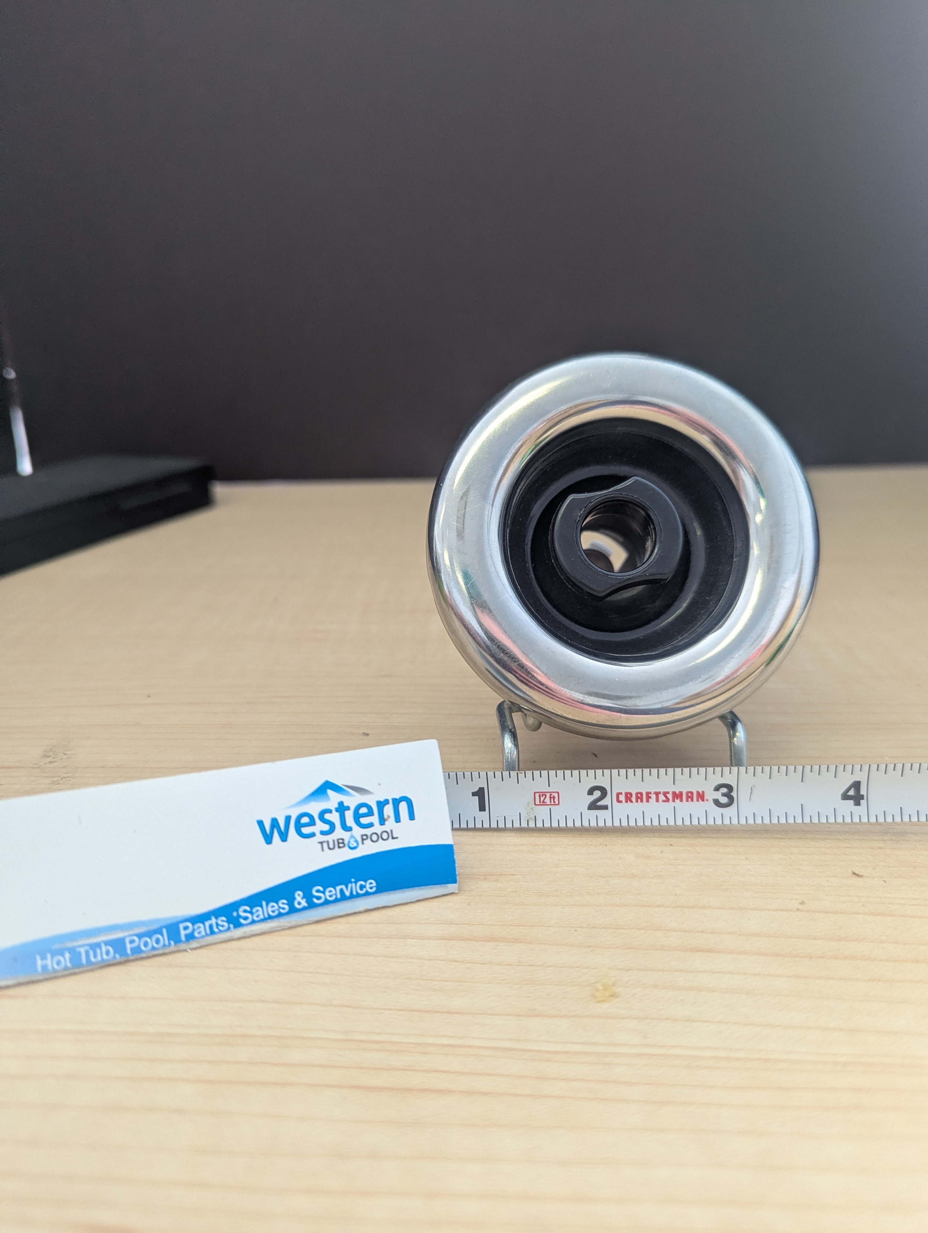Revitalize your hot tub with the Replacement Waterway Clip-In Mini Storm Directional Jet Insert with sleek stainless steel trim This high-quality replacement jet provides a powerful, targeted massage, ensuring you get the most out of every soak.  The Ultimate Jet Replacement for Your Spa Is a broken or worn-out jet diminishing your relaxation? It's time for an upgrade. The Replacement Clip-In Mini Storm Directional Jet by Waterway is designed for a seamless fit and superior performance, restoring your hot tub's hydrotherapy power.  Key Features: Targeted Massage: The directional design allows you to aim the water flow precisely where you need it, perfect for soothing sore muscles and relieving tension. Sleek, Modern Look: Featuring a stylish black and stainless steel (SS) trim, this jet adds a touch of modern elegance to your spa's interior. Perfect Fit: With a 3" face and a simple snap-in design, installation is quick and effortless. This replacement part is specifically designed by Waterway, ensuring compatibility and a secure connection. Powerful Performance: As a poly storm jet, it delivers a focused and invigorating stream of water, transforming your hot tub into a personal hydrotherapy oasis. Ready for a Better Soak? Don't let a faulty jet keep you from the powerful massage and deep relaxation you deserve. This easy-to-install replacement part is the perfect solution to enhance your spa.  For expert advice or to place your order, call us today.  [Call us now at 1-855-248-0777]